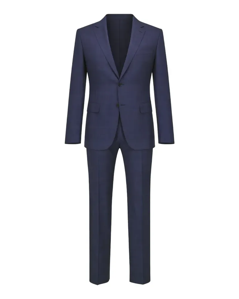 Canali check flap pockets suit - Blau Blau