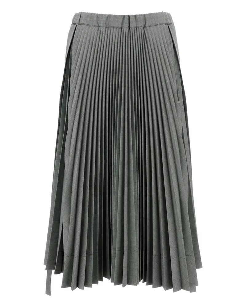 PLAN C Asymmetrischer Faltenrock - Grau Grau