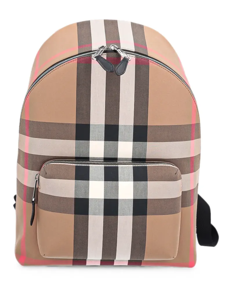 Burberry Jeff Check backpack - Nude Nude
