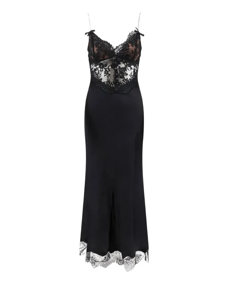 Self-Portrait lace-detail maxi dress - Schwarz Schwarz