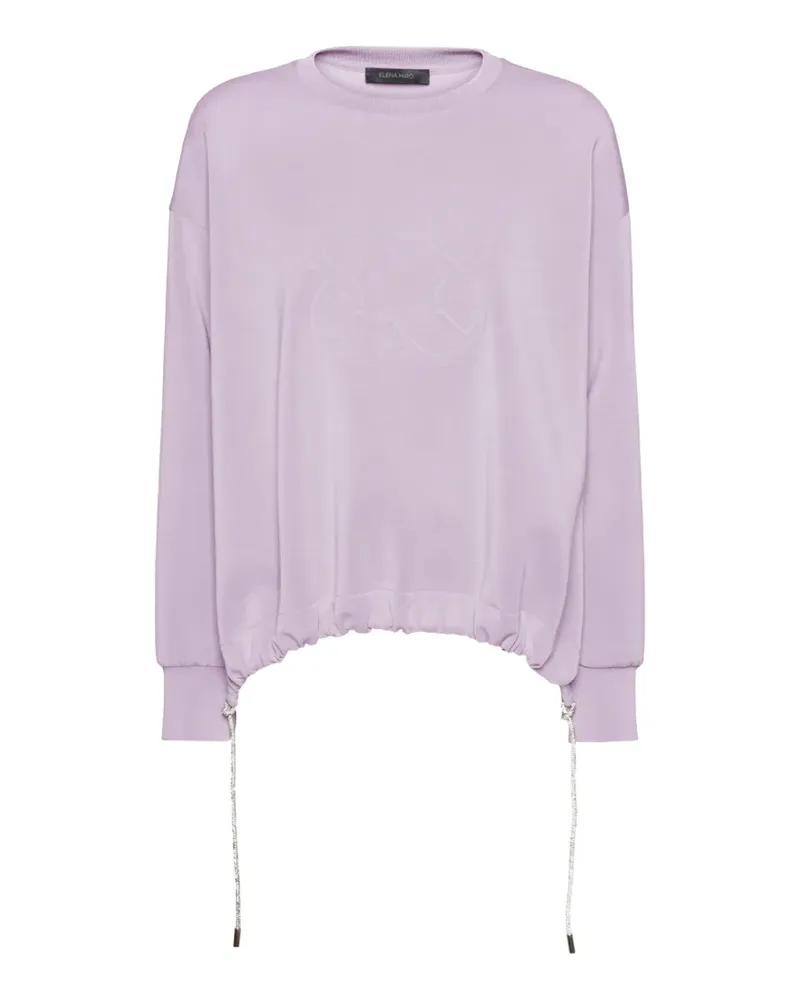 Elena Mirò Kordelzug-Sweatshirt mit Prägung - Violett Violett