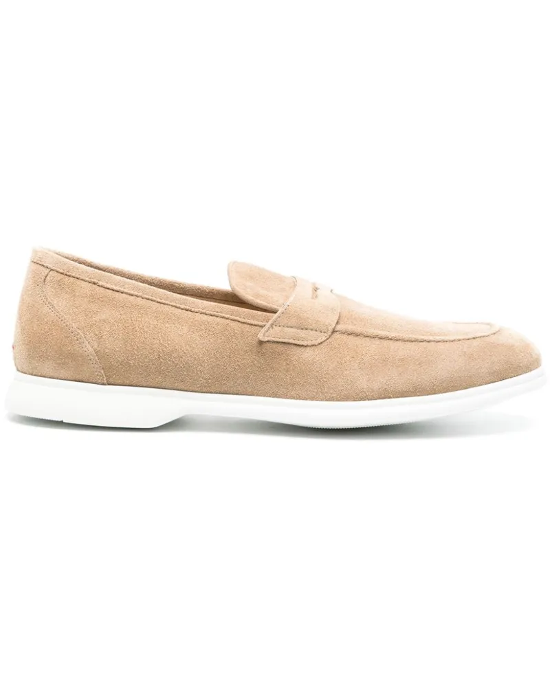 Kiton Loafer aus Wildleder Nude