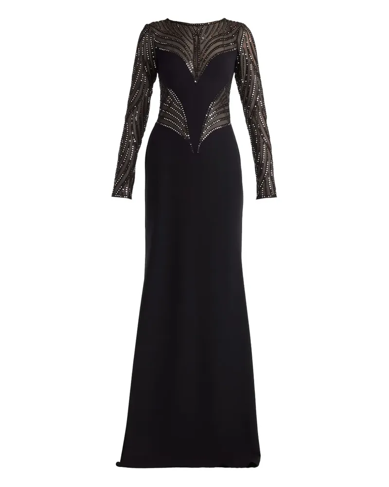 Tadashi Shoji Maxikleid mit Pailletten - Schwarz Schwarz