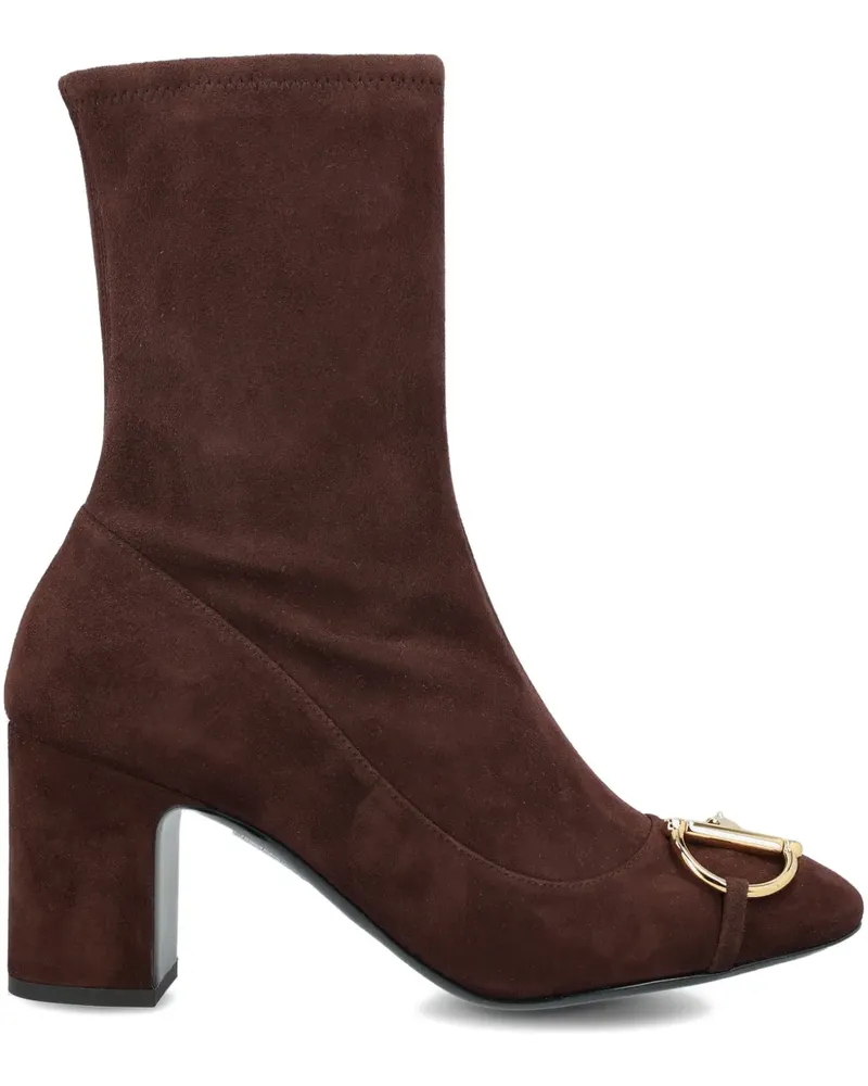 Gucci 75mm half-Horsebit zip ankle boots - Braun Braun