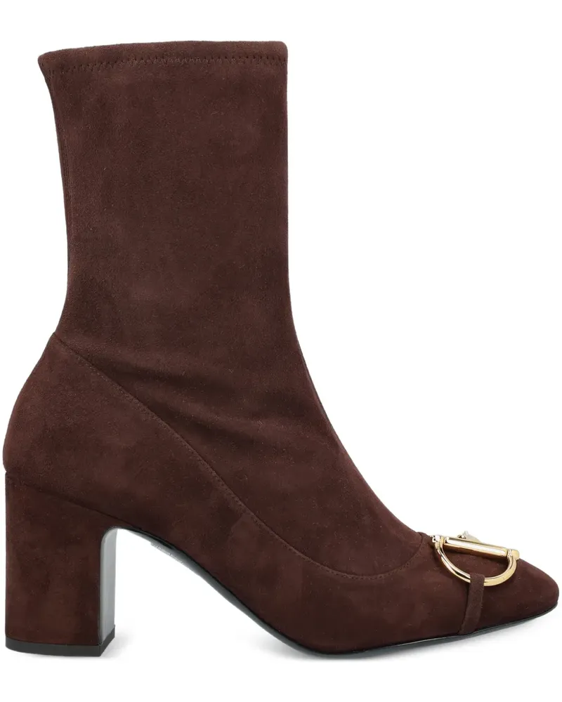 Gucci Stiefeletten mit kurzem Reißverschluss 75mm - Braun Braun