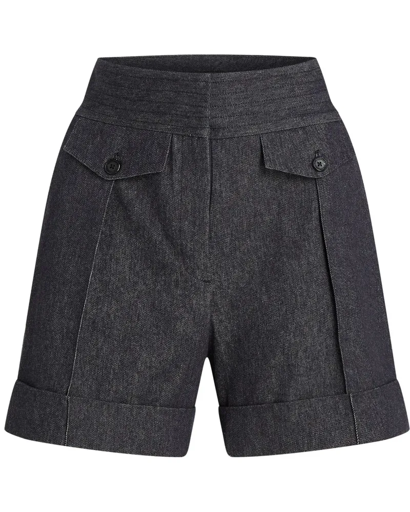 Karl Lagerfeld x Amber Valletta Denim Look Shorts - Schwarz Schwarz
