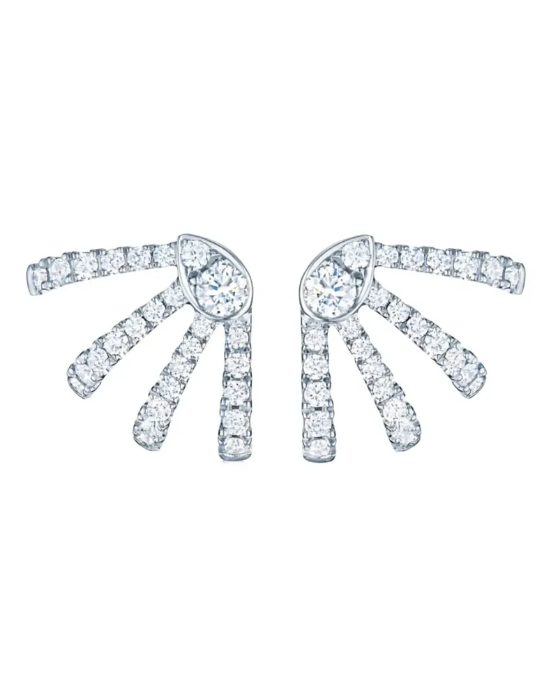 KWIAT Gewickelte 18kt Weißgoldohrringe mit Diamanten - Silber Silber