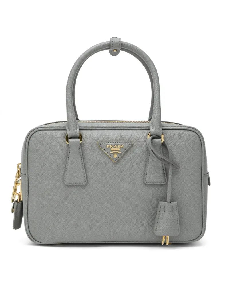 Prada triangle-plaque tote bag - Grau Grau