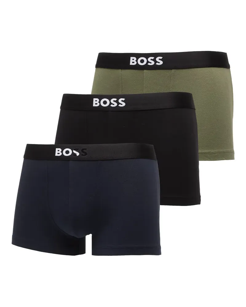 HUGO BOSS Boxershorts mit Logo (3er-Set) - Blau Blau