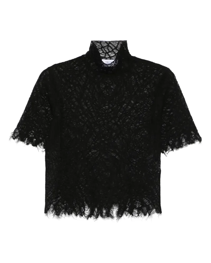 Alexander McQueen T-Shirt aus Spitze - Schwarz Schwarz