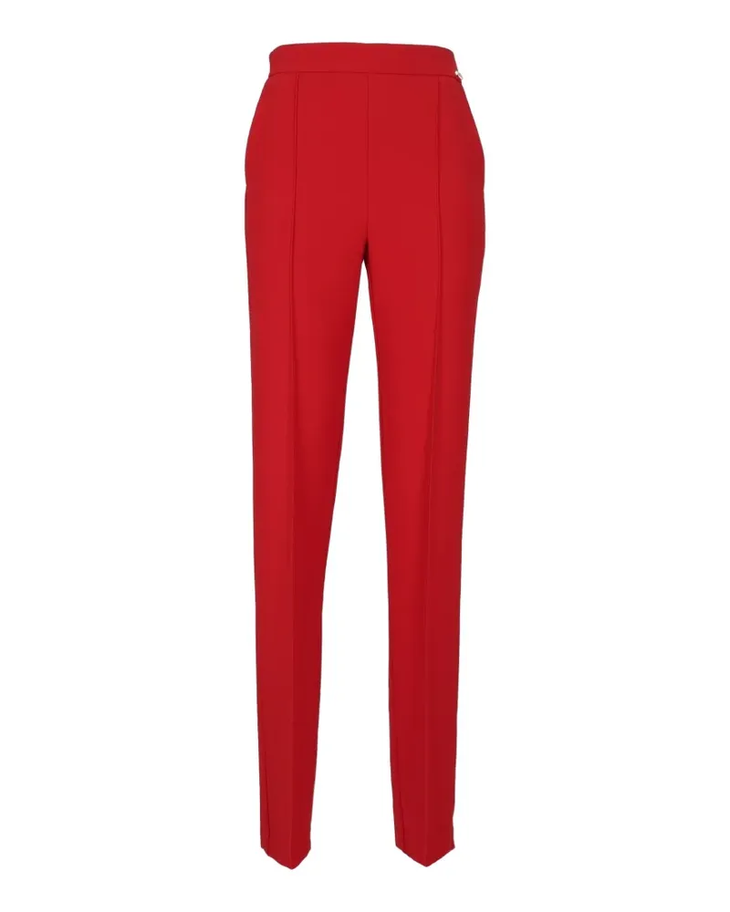 Elisabetta Franchi pintuck-detail trousers - Rot Rot