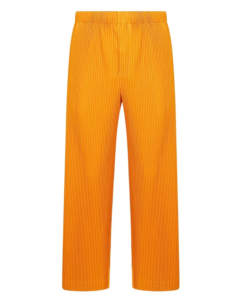 Issey Miyake Straight-Leg-Hose mit Falten - Orange Orange