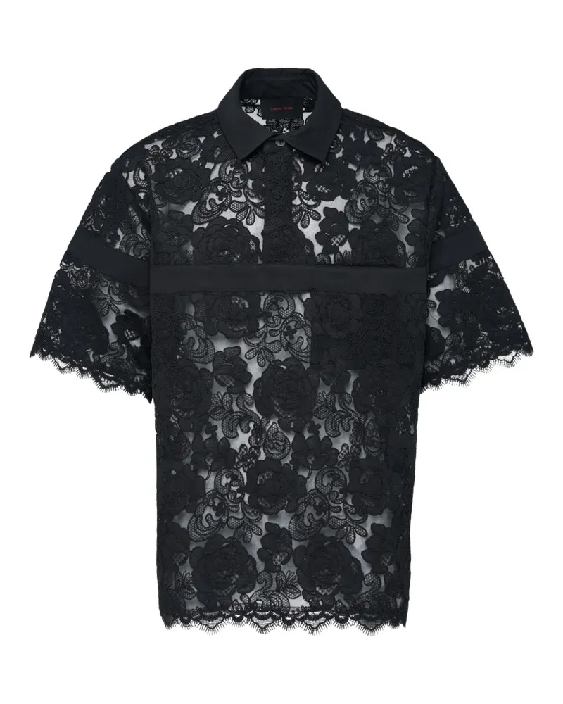 Simone Rocha Hemd aus Spitze - Schwarz Schwarz