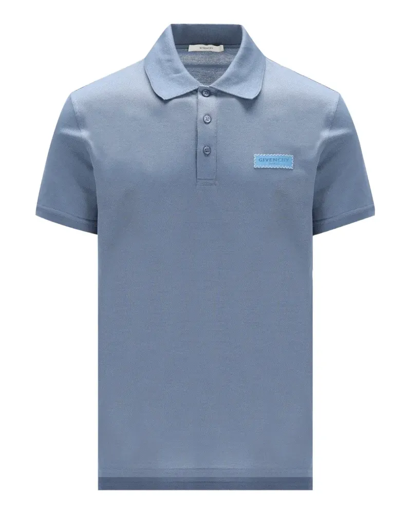 Givenchy logo-patch polo shirt - Blau Blau