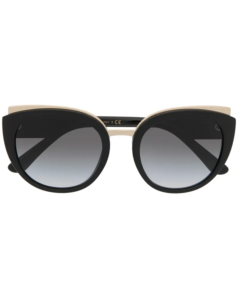 Dolce & Gabbana Sonnenbrille mit rundem Gestell - Schwarz Schwarz