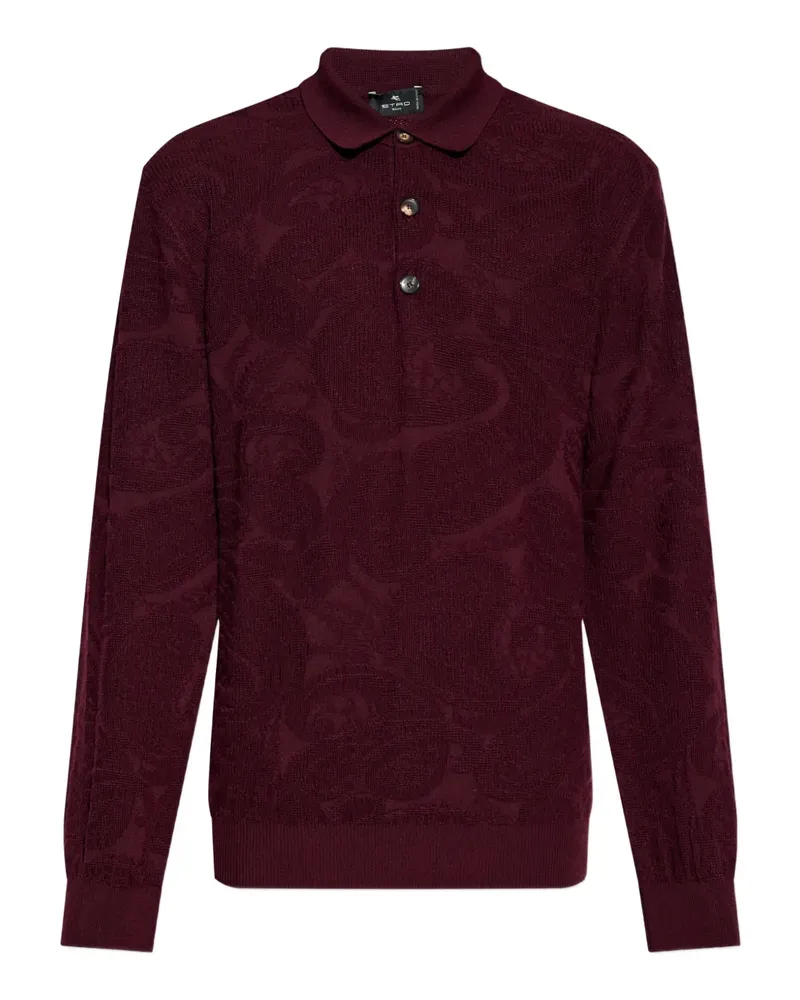 Etro Strukturiertes Poloshirt - Rot Rot
