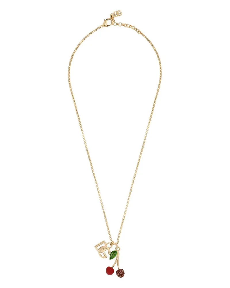 Dolce & Gabbana Halskette mit Logo-Anhänger - Gold Gold