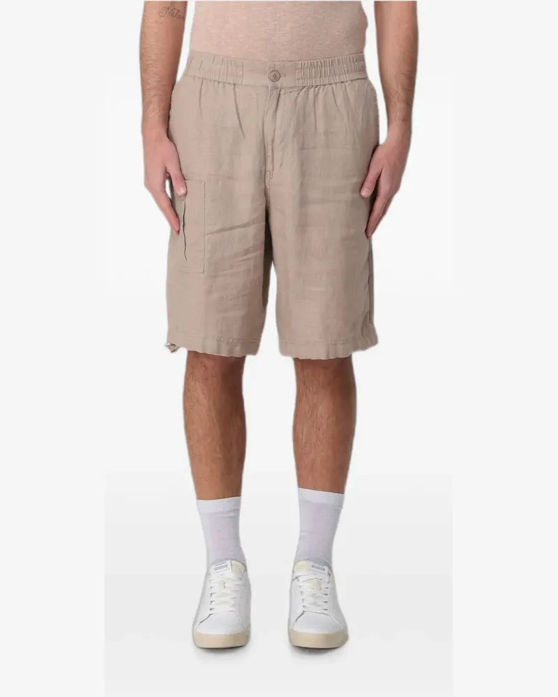 Blauer Cargo-Shorts mit Stretchbund - Nude Nude