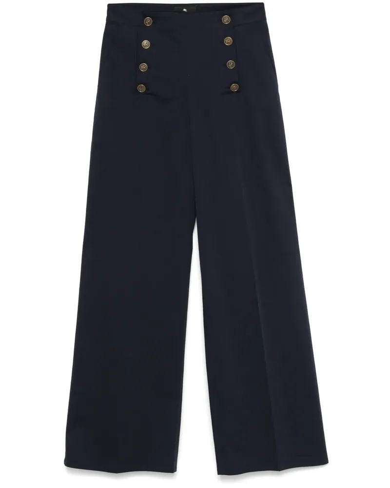 Etro Hose mit Pegaso-Knöpfen - Blau Blau