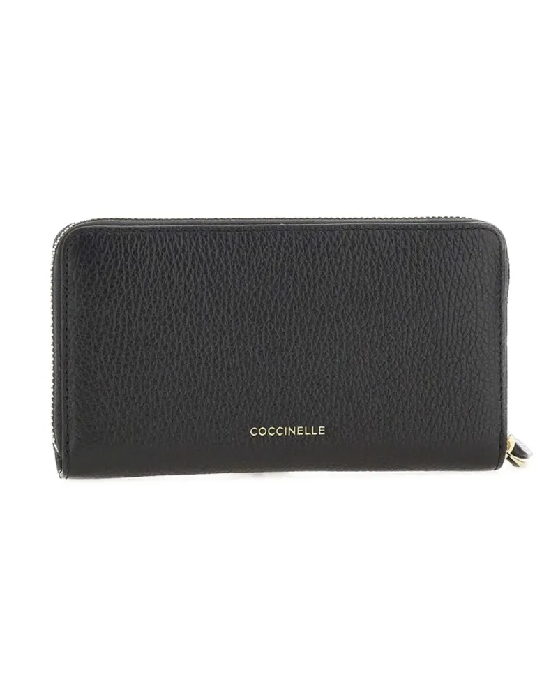 Coccinelle Portemonnaie mit Logo-Prägung - Schwarz Schwarz