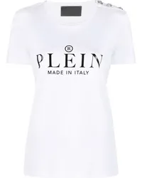 Philipp Plein T-Shirt mit Logo-Print Weiß