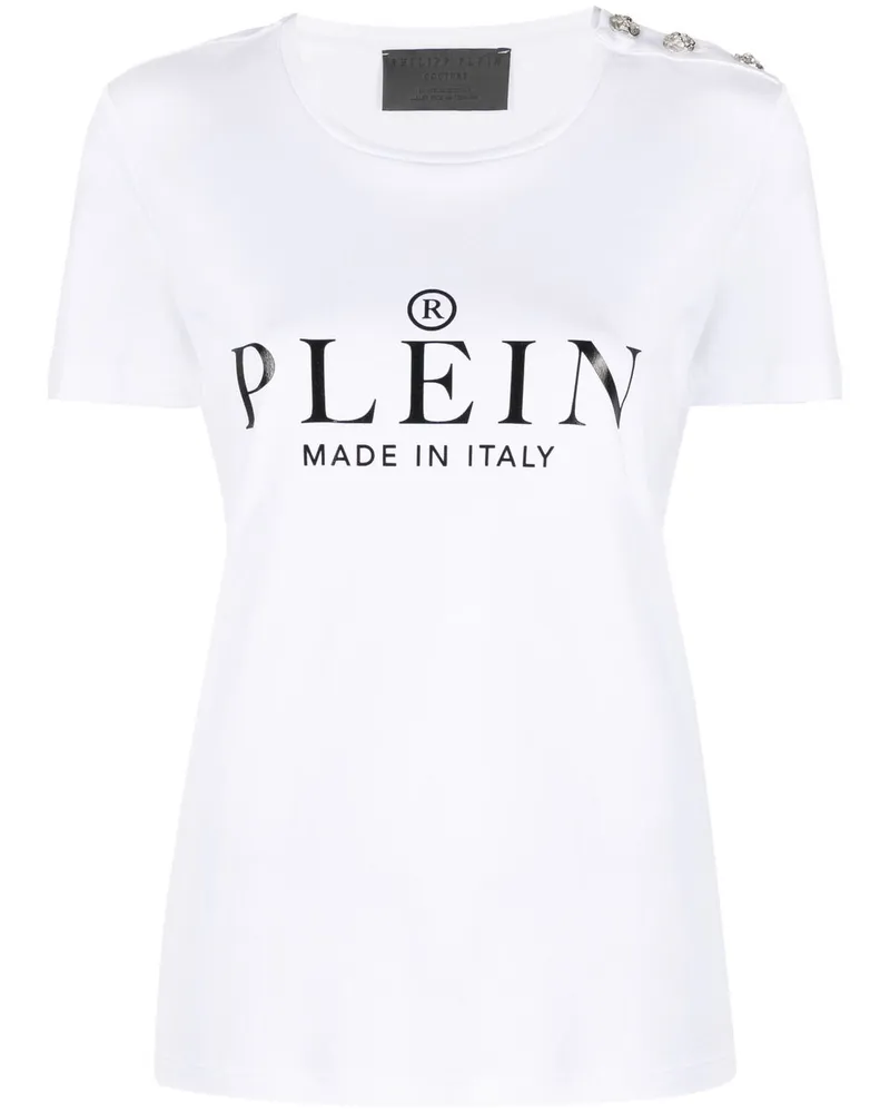 Philipp Plein T-Shirt mit Logo-Print - Weiß Weiß