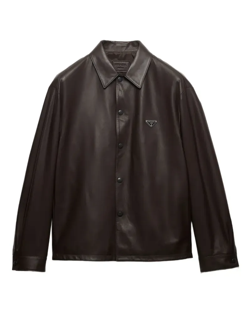 Prada Nappa leather shirt - Braun Braun
