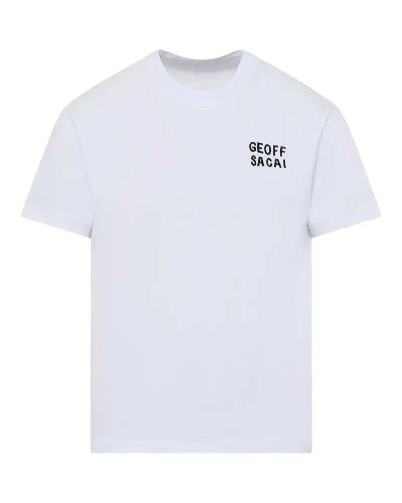 Sacai x Geoff Mcfetridge embroidered T-shirt - Weiß Weiß