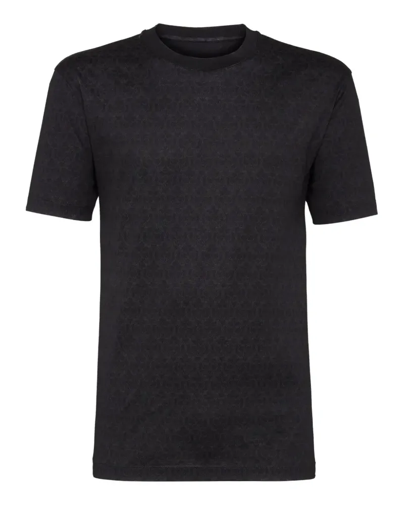 Billionaire Lion T-Shirt mit rundem Ausschnitt - Schwarz Schwarz