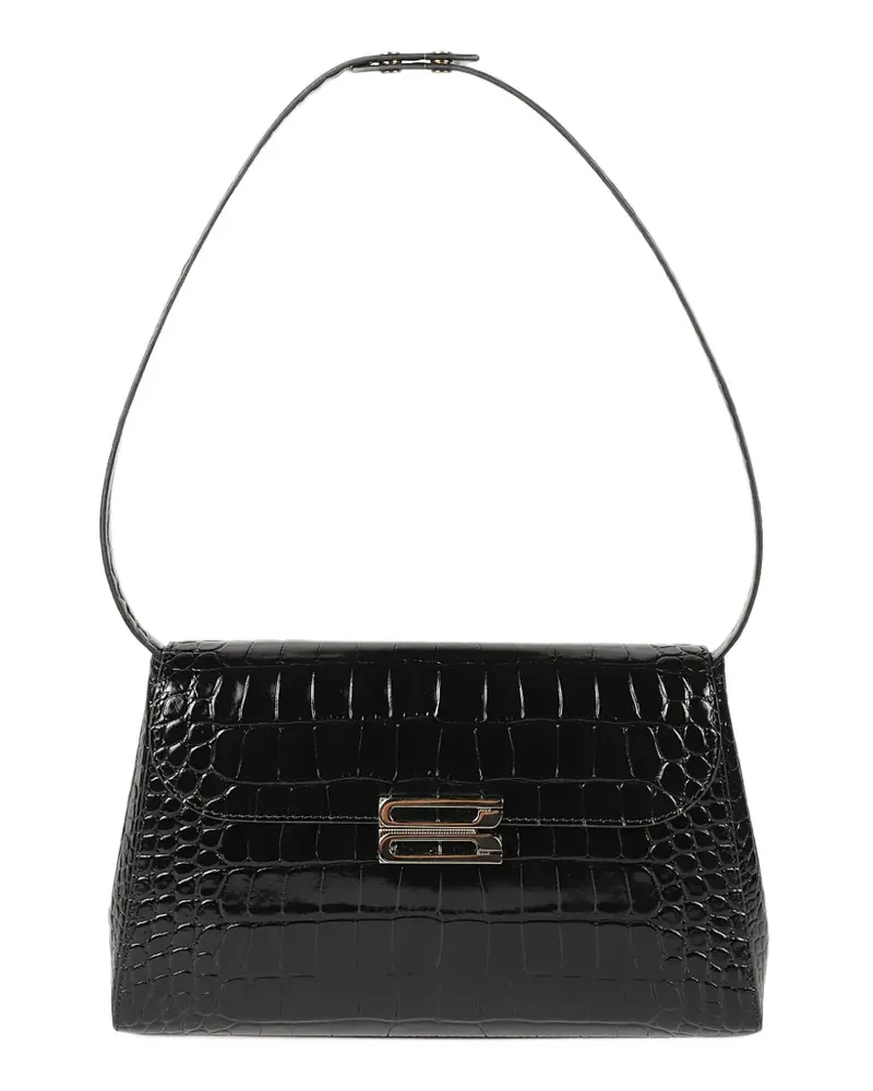 Victoria Beckham Schultertasche mit Kroko-Effekt - Schwarz Schwarz