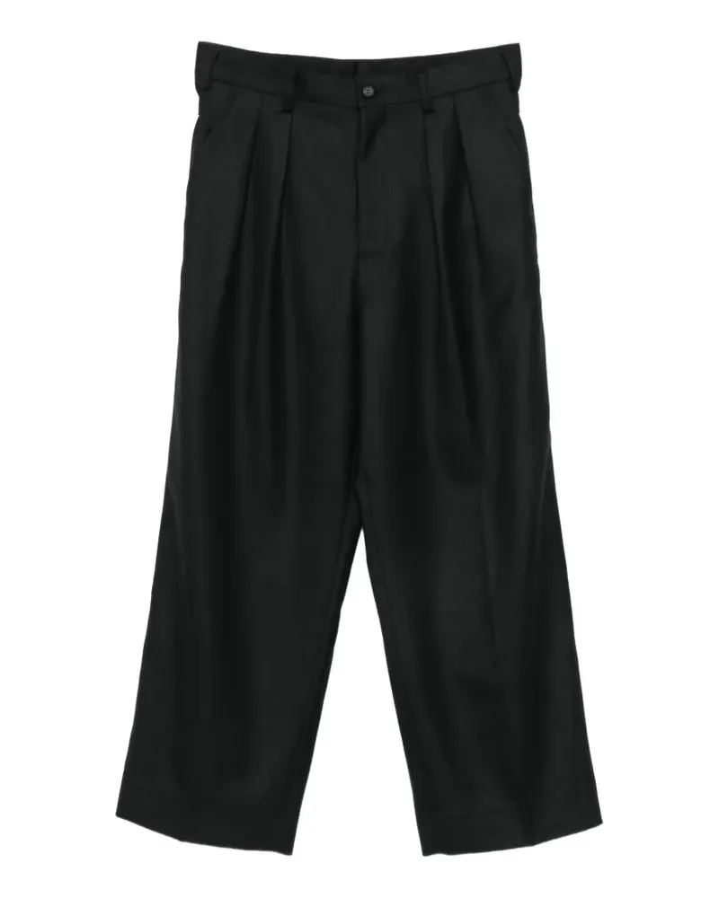 Comme des Garçons buckle-detail pleated trousers - Schwarz Schwarz
