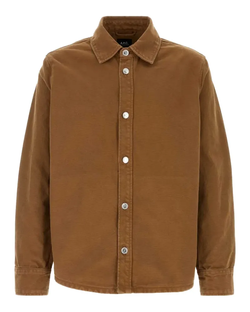 A.P.C. Daunenjacke mit Knöpfen - Braun Braun