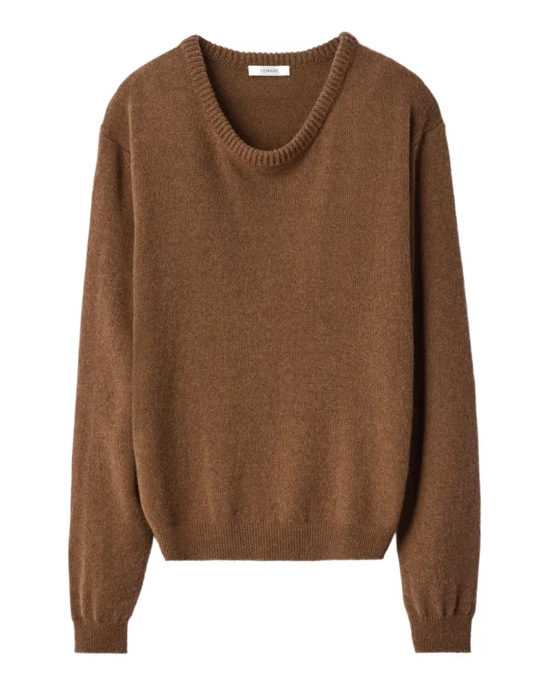 Christophe Lemaire crew-neck sweater in alpaca wool blend - Braun Braun