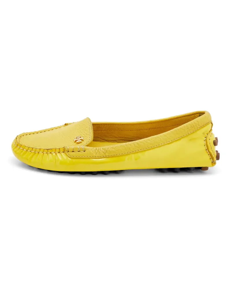 Tory Burch logo patent leather loafers - Gelb Gelb