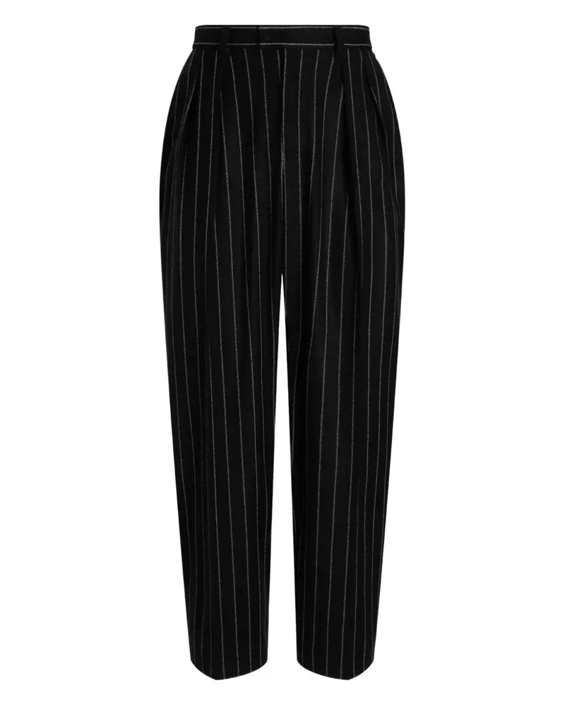 Dolce & Gabbana pinstripe pleated trousers - Schwarz Schwarz