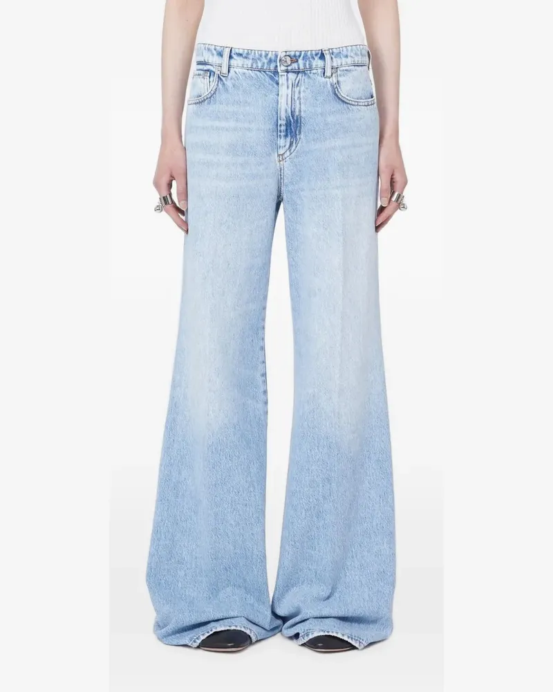 Max Mara Jeans mit weitem Bein - Blau Blau