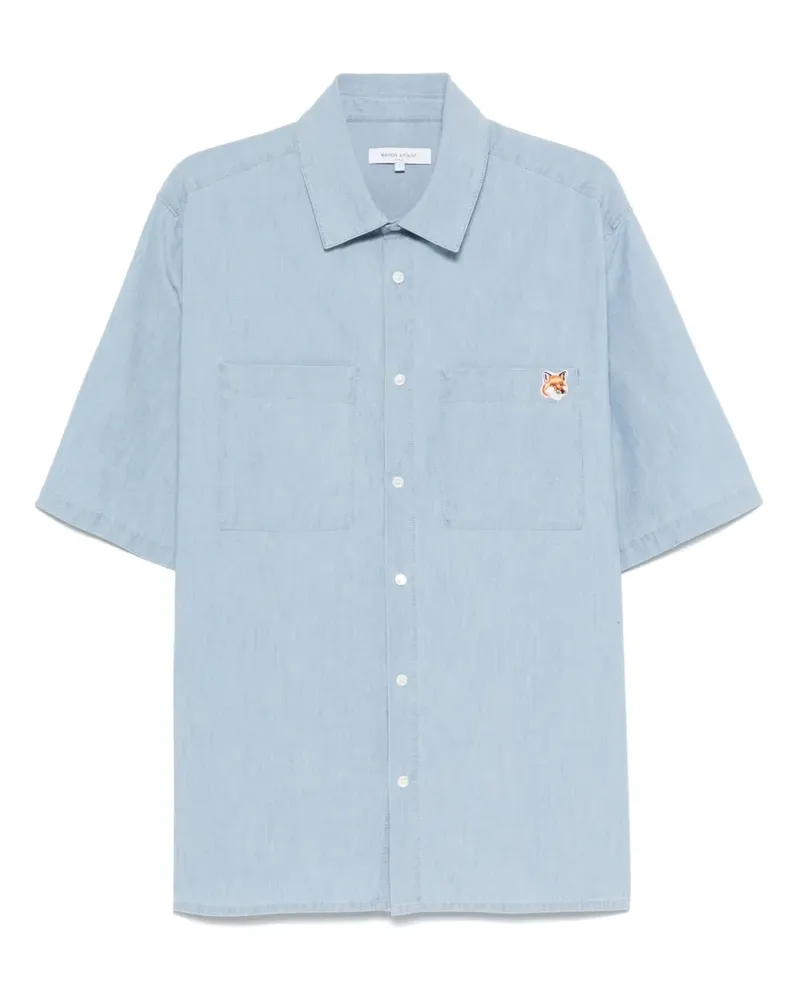 Kitsuné Kurzärmeliges Hemd - Blau Blau