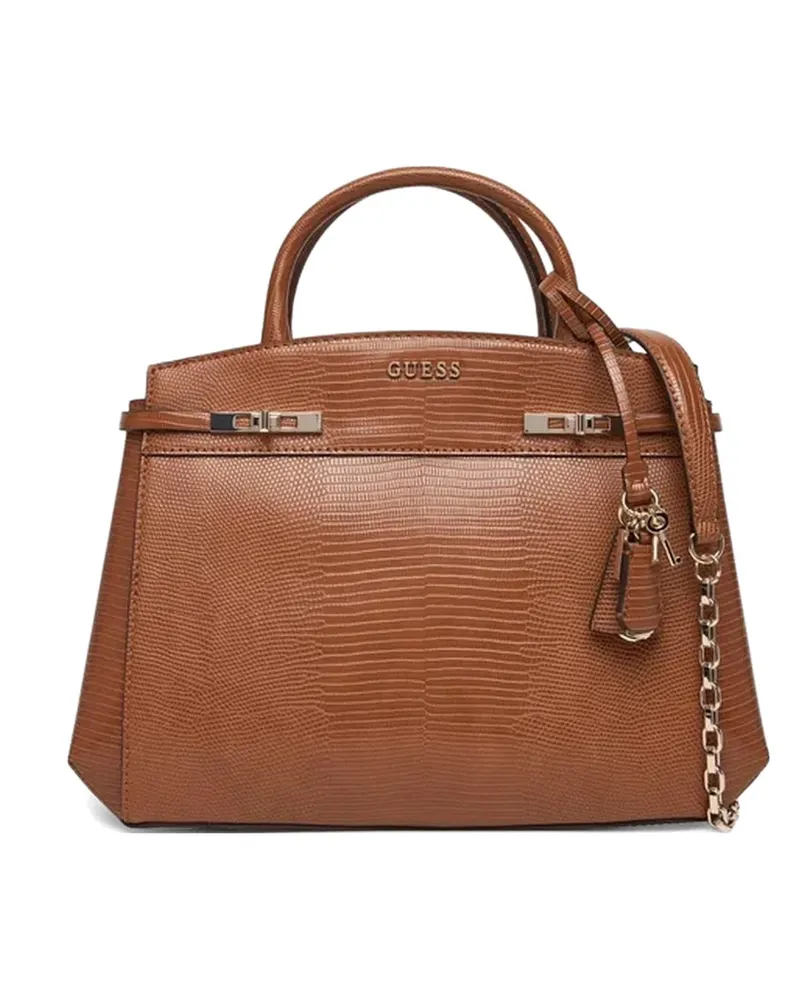 Guess Tote Bag mit Reptil-Effekt - Braun Braun