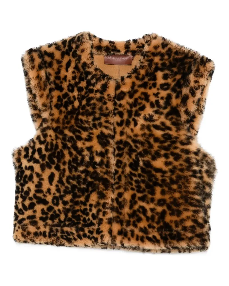 Antik Batik leopard waistcoat - Braun Braun