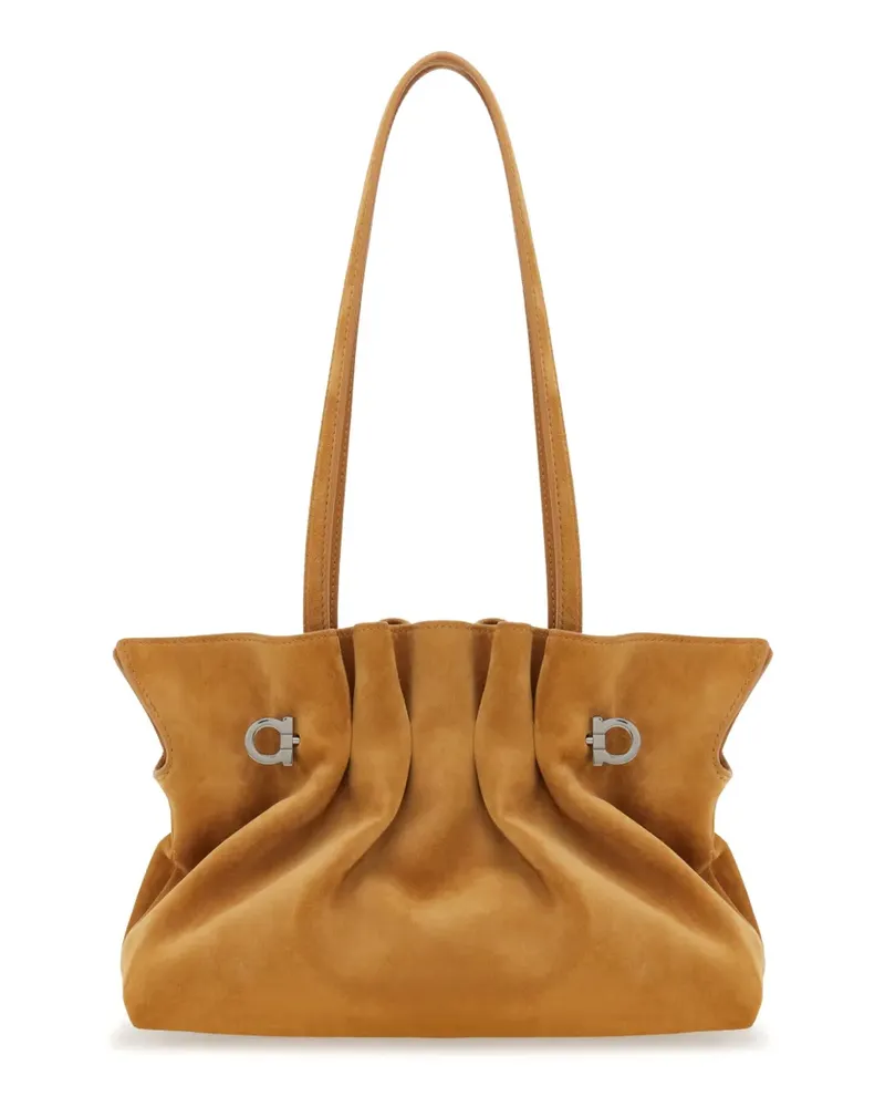 Ferragamo Kleine Soft Schultertasche - Braun Braun