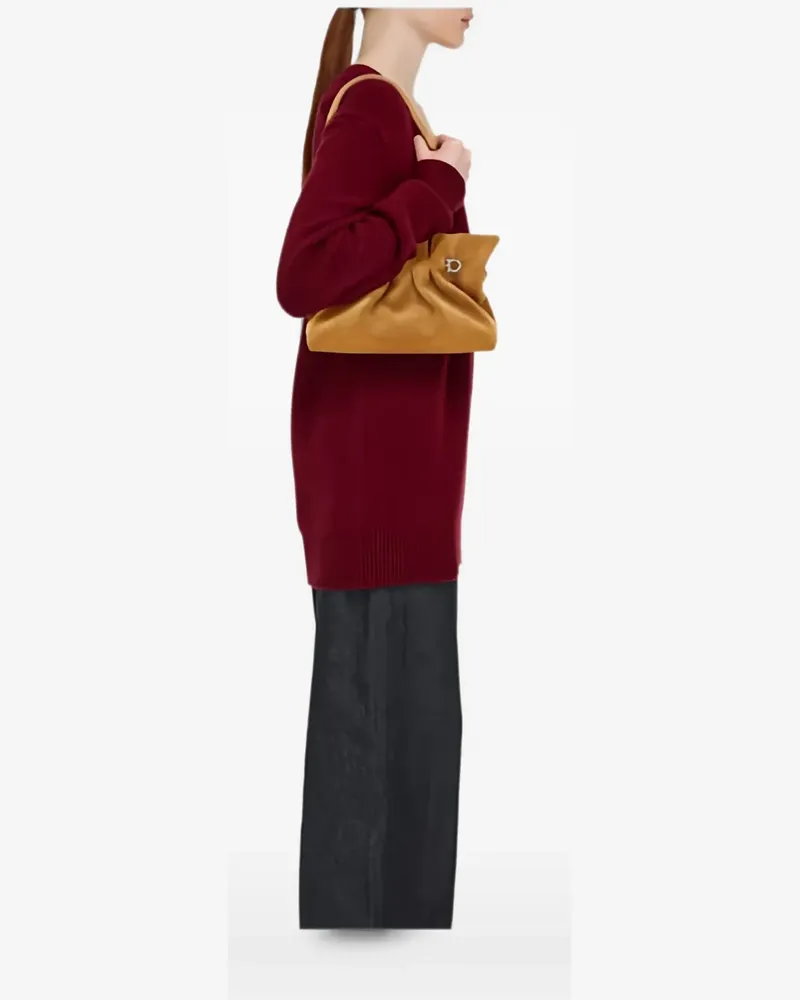 Ferragamo Kleine Soft Schultertasche - Braun Braun