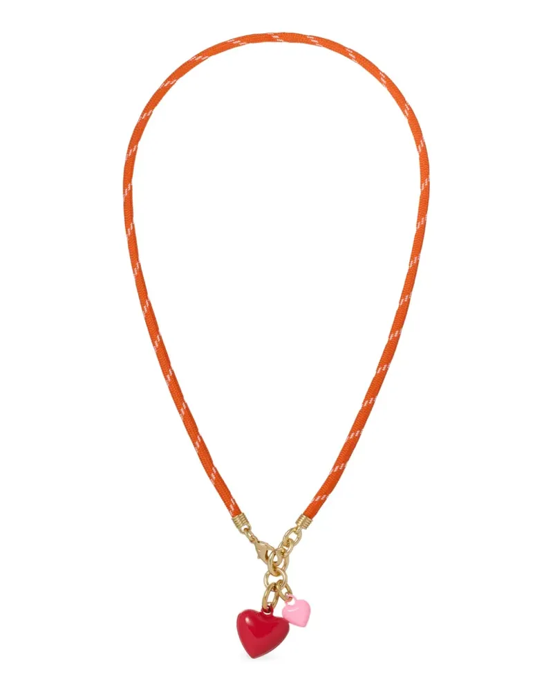 Roxanne Assoulin Happy Cord heart-pendant necklace - Rot Rot