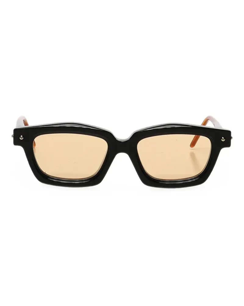 KUBORAUM P25 Sonnenbrille mit geometrischem Gestell - Schwarz Schwarz