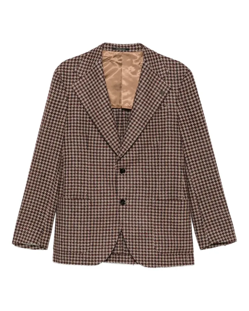 Gabriele Pasini houndstooth-pattern notched-lapels jacket - Braun Braun