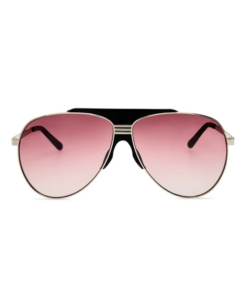 Linda Farrow Amelia browline sunglasses - Gold Gold