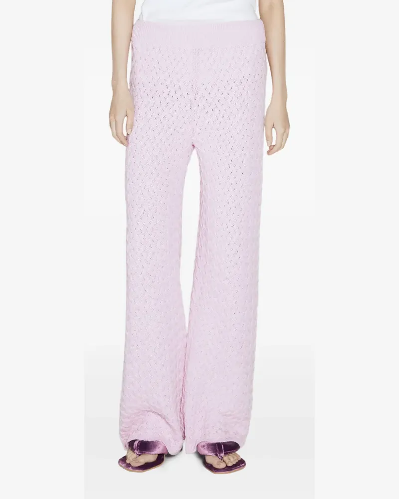 Isa Boulder Hose mit Zopfmuster - Rosa Rosa