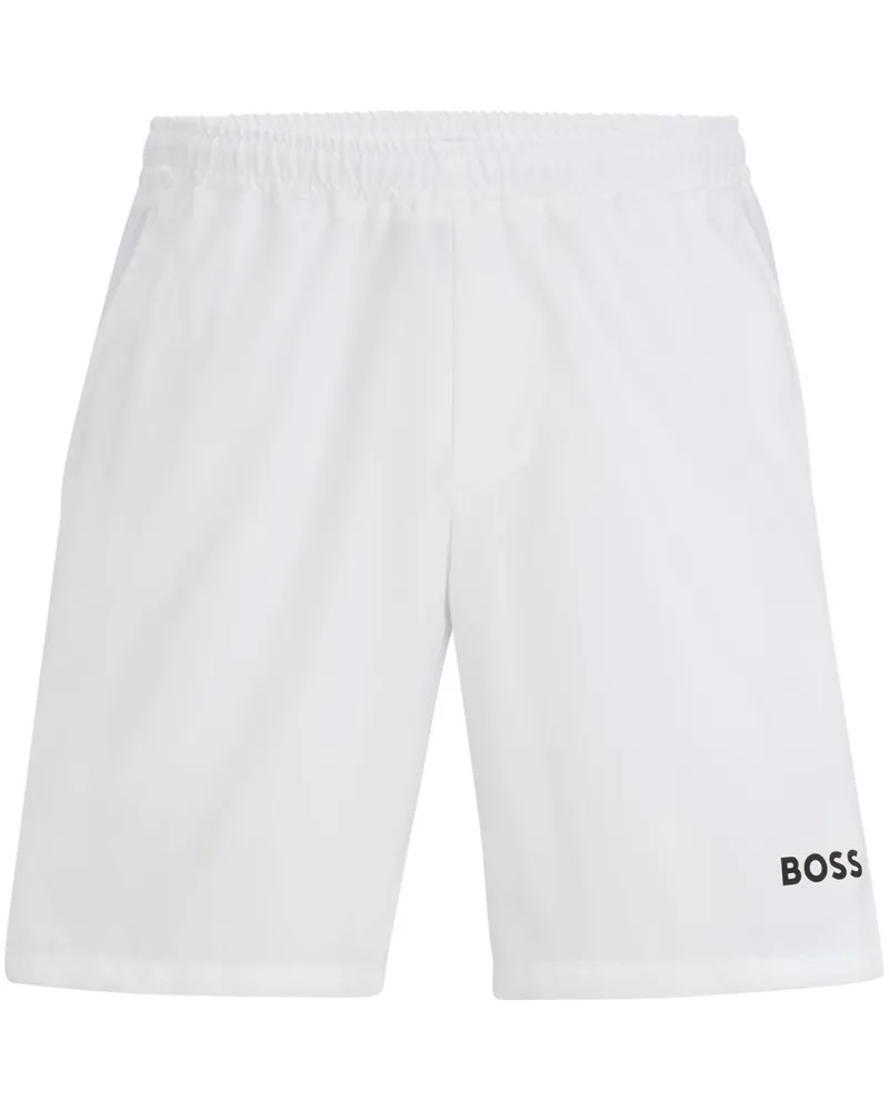 HUGO BOSS x Matteo Berrettini Joggingshorts mit Logo-Print - Weiß Weiß