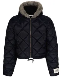 Dolce & Gabbana Gesteppte Jacke mit Logo-Patch Blau