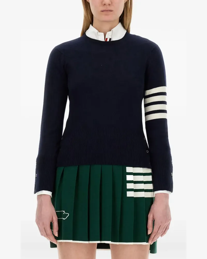 Thom Browne stripes cashmere sweater - Blau Blau