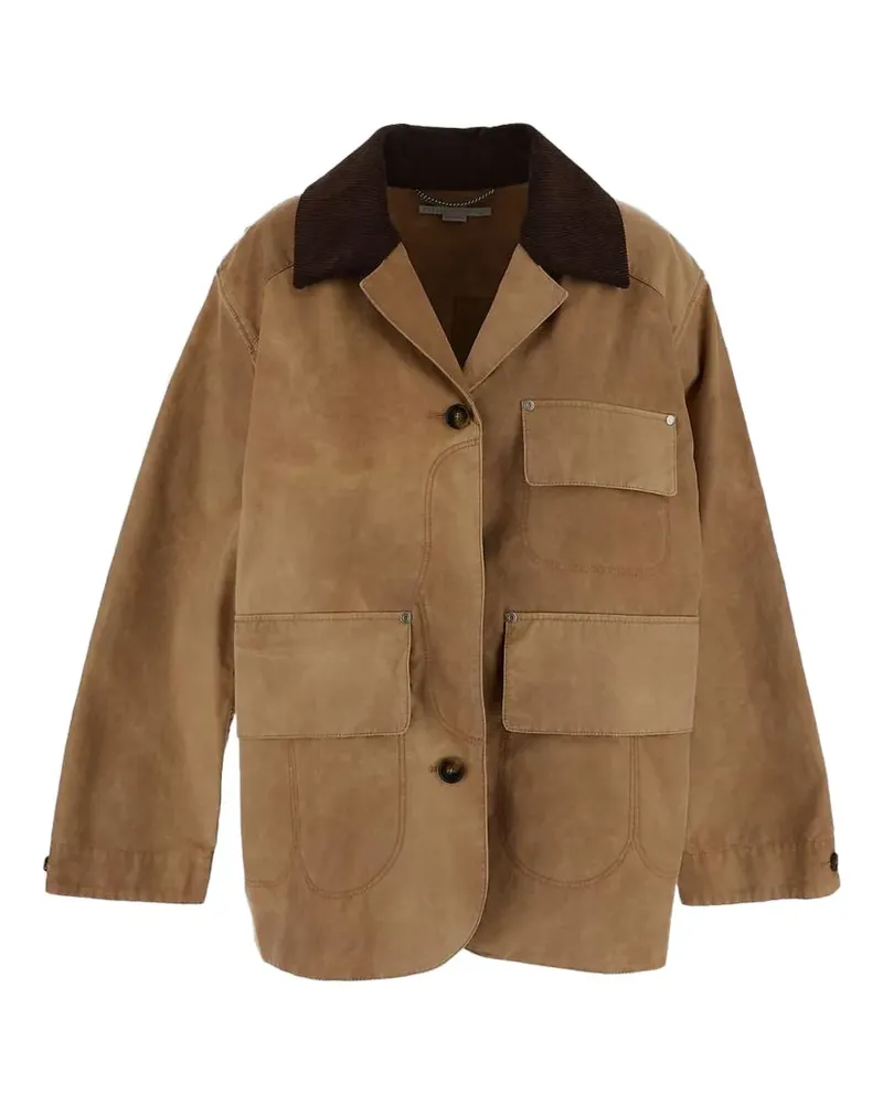 Stella McCartney Jacke mit Logo-Patch - Braun Braun